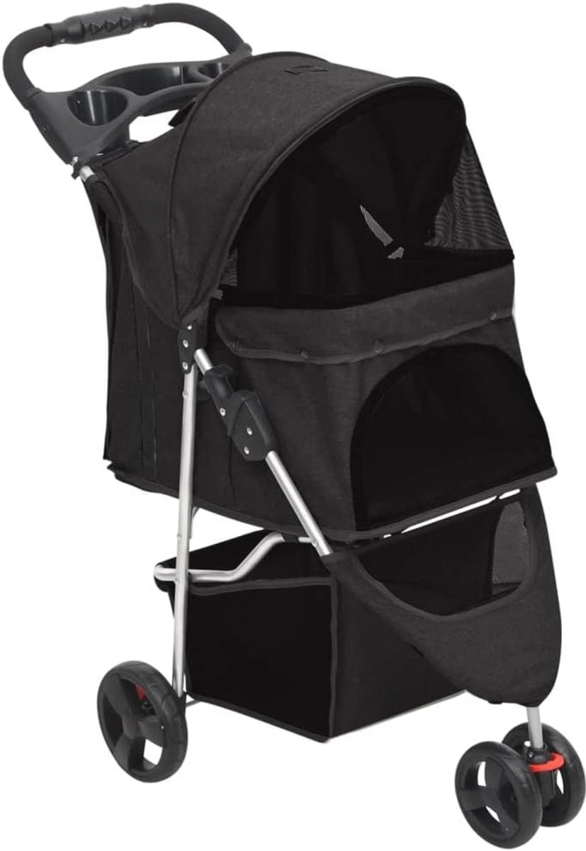 Inklapbare Hondenwagen 80x46x98 cm - Comfortabele Hondenbuggy met Opbergruimte voor Dieren