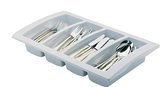 Bestekbak - uitschuifbaar - bestekhouder - grijs - 44 x 36 cm - 5 tot 7 vakken