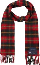 Écharpe adaptée à carreaux en laine mérinos rouge - Taille - Homme