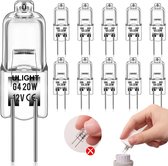 ULIGHT® 10-STUKS - G4 HALOGEEN LICHTBRON - 20 WATT - 12V - WARM WIT - DIMBAAR