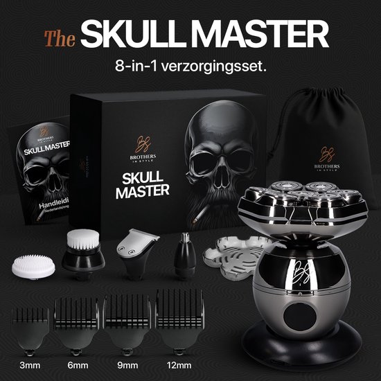 Scheerapparaat Mannen 8-in-1 – Skull Master Pro - Hoofd Scheerapparaten – Head Shaver - Elektrische Shaver - Brothers in Style