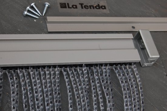 La Tenda Deurgordijn Vliegengordijn Lazio 1 100x250cm zwart-transparant van La Tenda — afbeelding 3