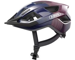 Fietshelm ABUS ADURO 3.0 LED purple waves L - 58-62 cm - paars - Geschikt voor gebruik op elektrische fietsen - stadsfietsen - 335 g