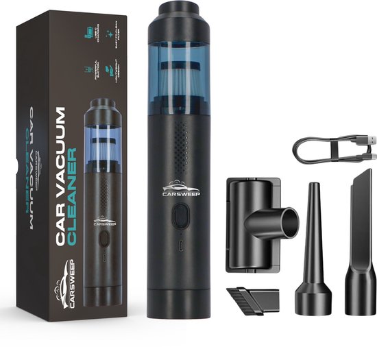 Afbeelding van Carsweep® Auto stofzuiger V1 Draadloos Zwart Getest - Onze Review