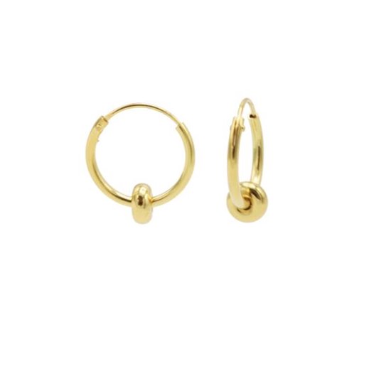 Karma symbols Oorring oval dot goud M2914