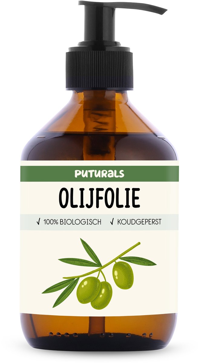 Goedkoopste Puturals Olijfolie 100 Biologisch - 300ml - Puur en Koudgeperst - Olijfolie Extra Vierge Voor Haar en Huid