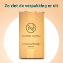 Bruine kartonnen verpakking met het George Napoli logo en 'Kruidencarrousel Deluxe'.