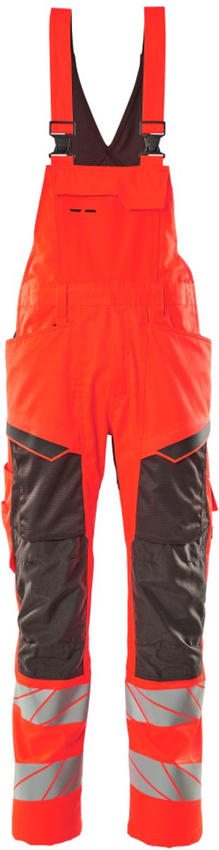 Mascot Accelerate Safe Amerikaanse overall met kniezakken 19569-236 - hi-vis rood/donkerantraciet - C50 - 82