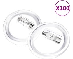vidaXL - Buttons - met - spelden - 100 - st - 25 - mm - acryl