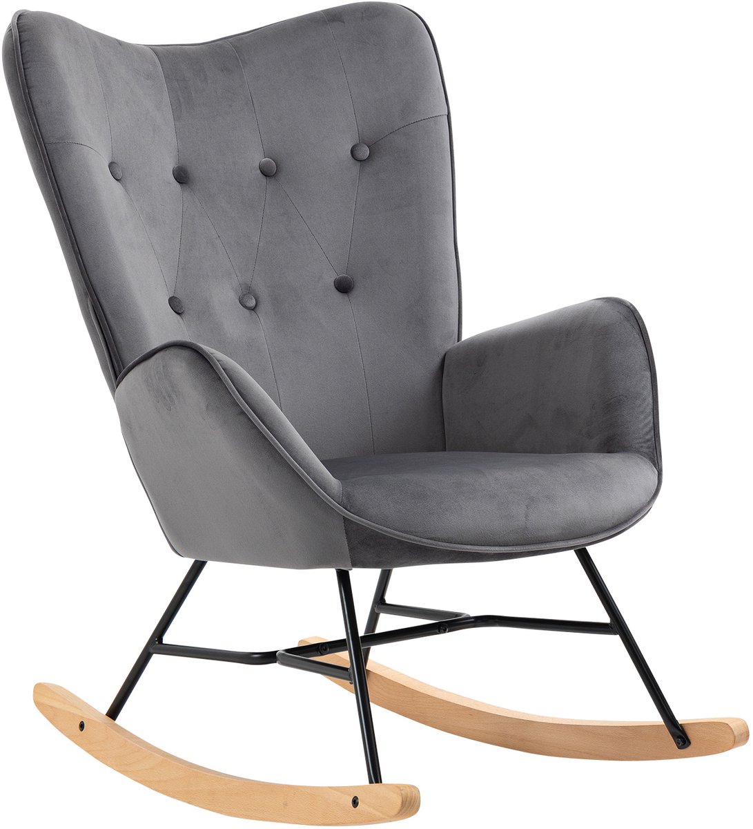 MEUBLES COSY Schommelstoel-66x84x97cm-Schommelstoelen babykamer - Relaxstoel - Fauteuil - Voedingsstoel - Met kussen -in Moderne Look-Microfiber Stof