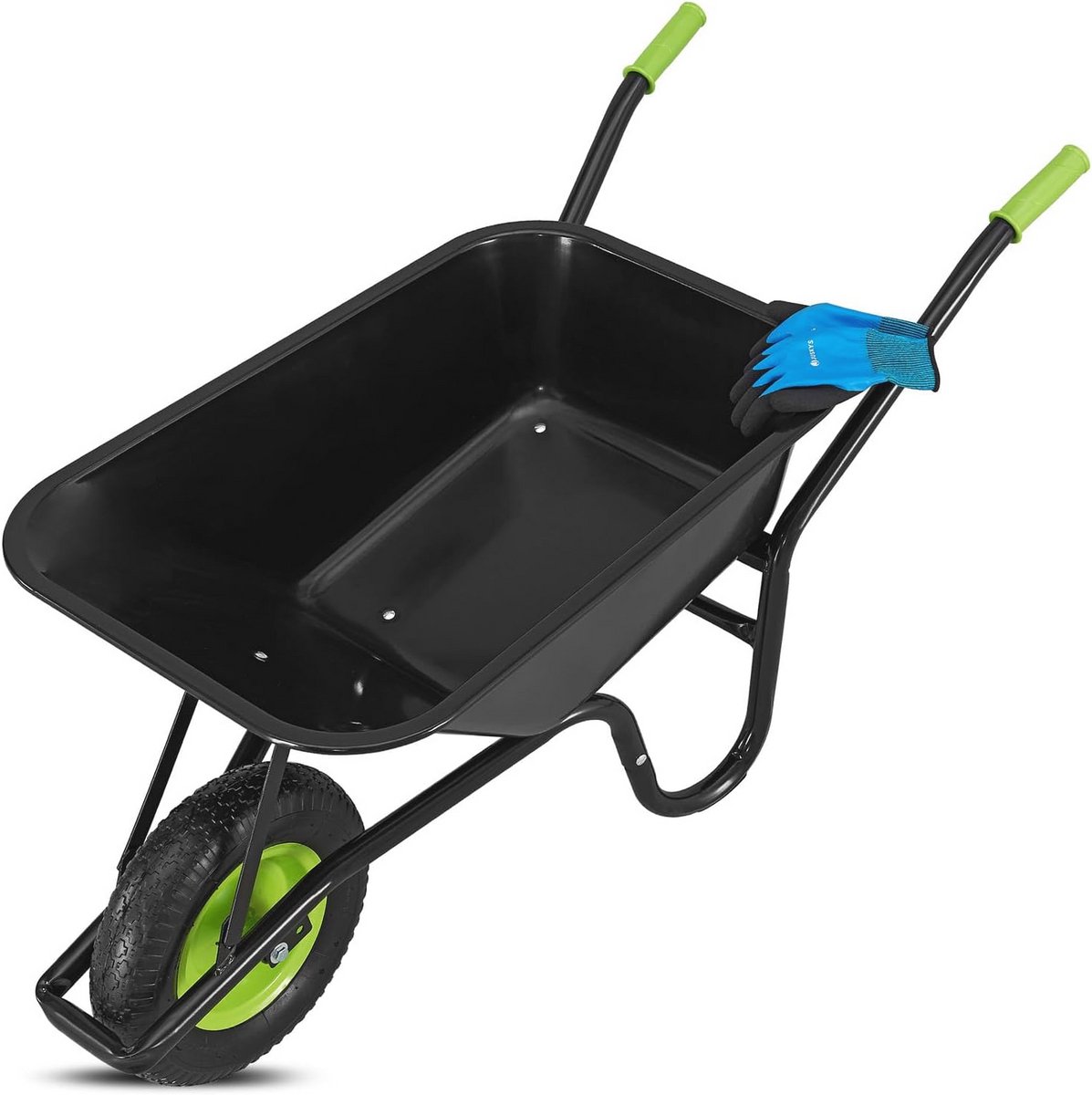 Kruiwagen met 100 liter capaciteit - 210 kg draagvermogen - geschikt voor tuin en bouw