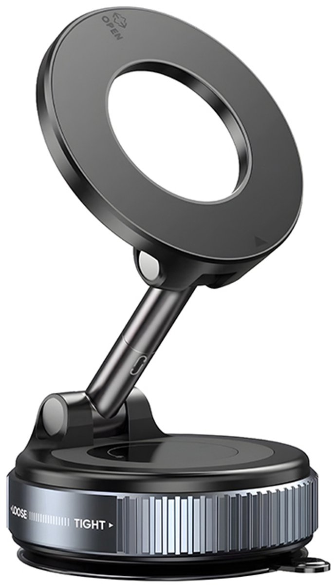 Elektrische vacuüm magnetische zuignap telefoonhouder, verstelbare 360° rotatie autohouder, sterke magnetische autotelefoonhouder voor telefoon 16/15/14/13/12, voor douche/auto/spiegel/gladde