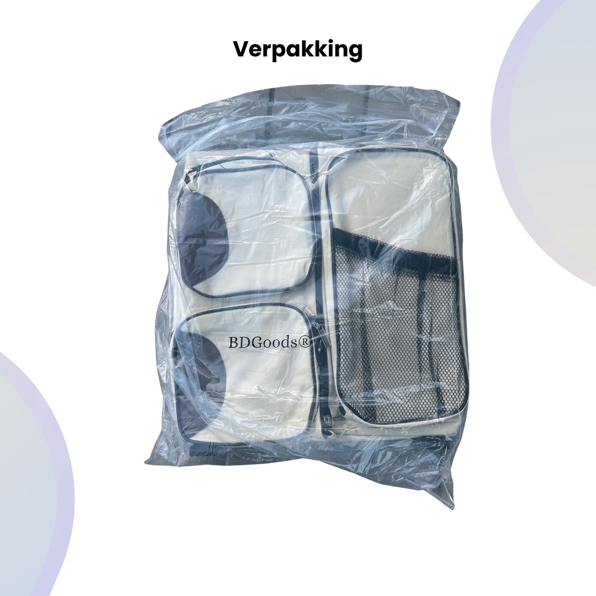 Verzorgingstas Baby - Aankleedkussen met Uitklapbaar Bed - 3 in 1 Luiertas Rugzak - Babybed - Verschoonmand - Mombag - Verschoonkussen - Luiertassen - Babyspullen - Beige - Rugzak - Rugtas - Rugzak Dames - Rugzak Meisje - Rugzakken - Verzorgingstas – foto 8