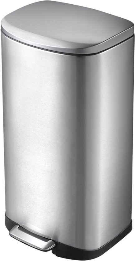 EKO - Della pedaalemmer 35 liter - Stainless steel Plastic - mat RVS - Prullenbak
