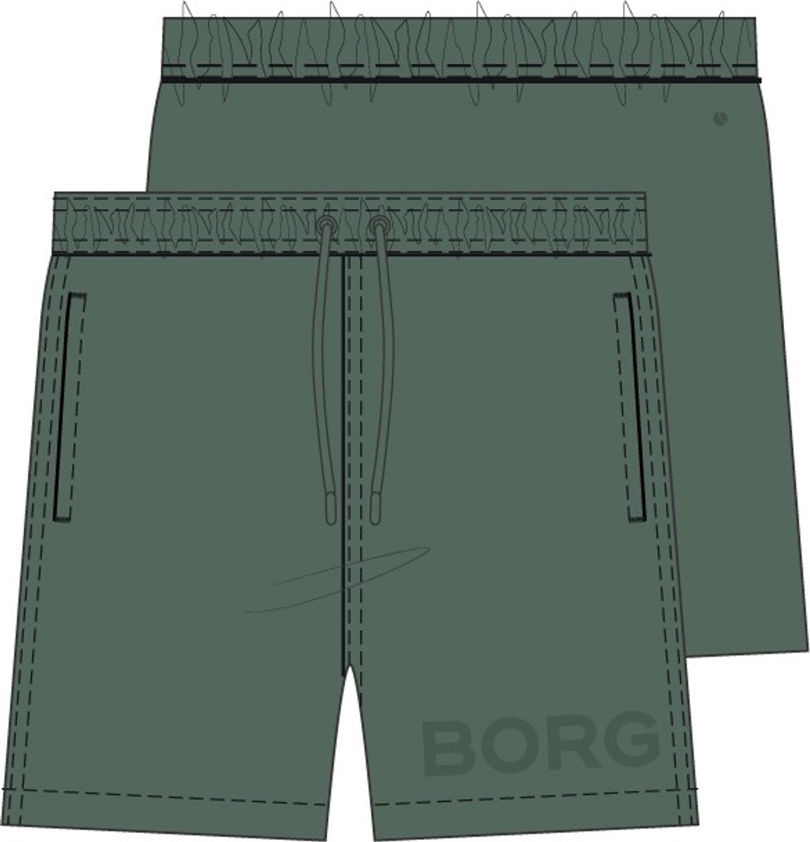 Björn Borg Zwembroek Heren - Zwemshort Mannen - Groen - Recycled Polyester — afbeelding 5