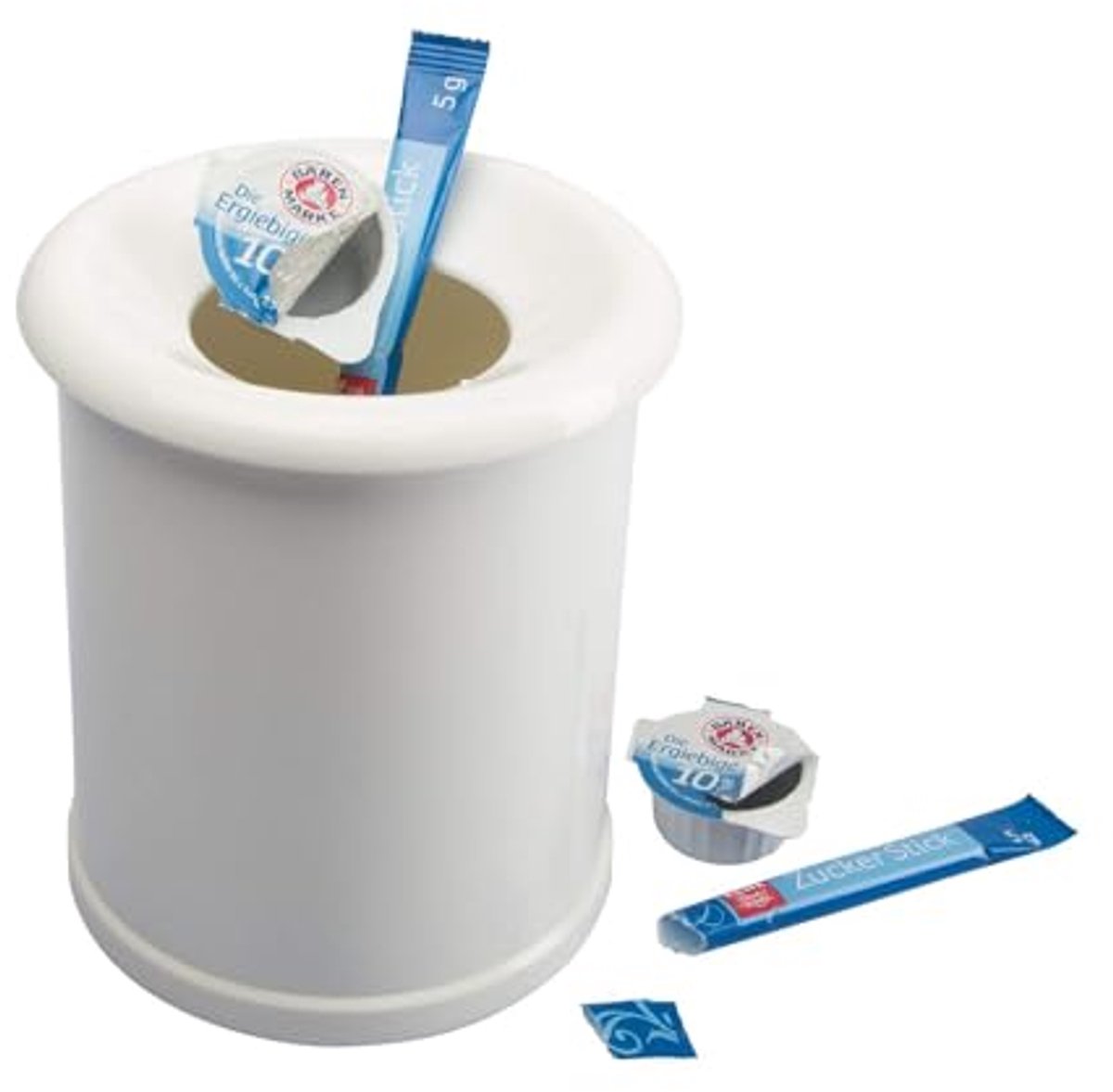 Westmark tafelafvalbak, 1 l, kunststof, wit, 12,4 x 12,4 x 14,2 cm