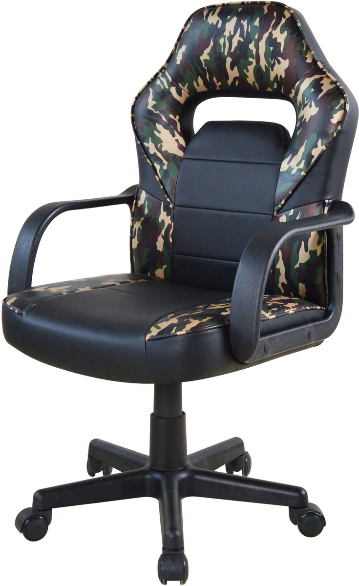 Gamestoel Thomas Junior Bureaustoel Verstelbaar Camouflage - afbeelding 2