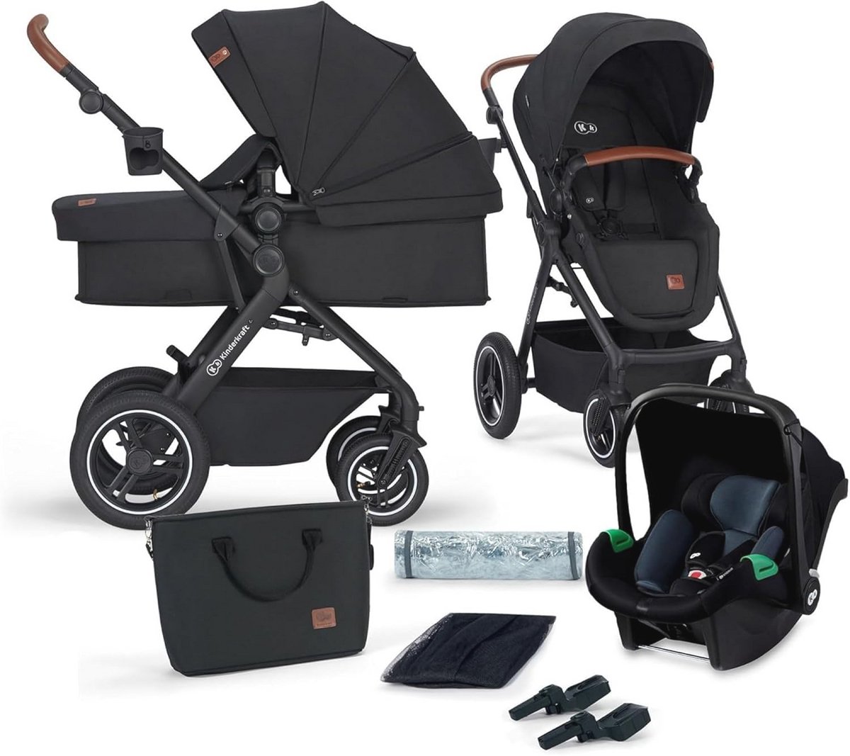 Image of 3-in-1 Kinderwagen Met Ademend Design en Verstelbare Rugleuning