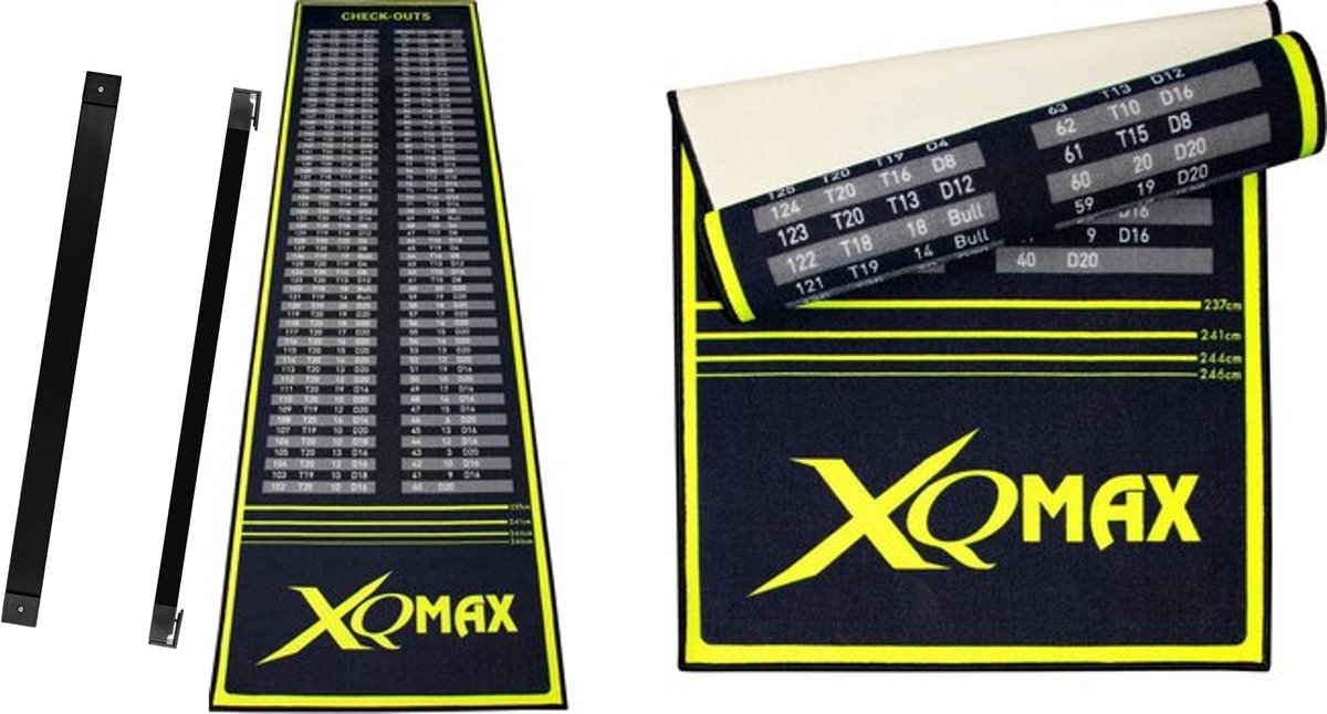 XQMax-Dartmat-Checkout-INCL OCHE-Groen/Zwart-285x60CM