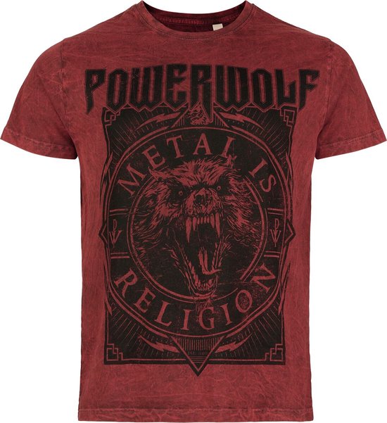 Powerwolf Metal Circle Heren T-shirt - rood - 3XL