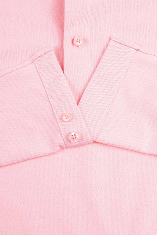 Vercate - Strijkvrij Overhemd - Japanese Knitted - Piqué Katoen - Roze - Slim Fit - Lange Mouw - Heren - Maat 44/XL