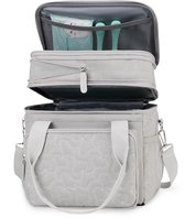 Evite Luxe Koeltas voor Onderweg - Thermisch Geïsoleerd - Voor Moedermelk, Baby en Borstvoeding - Kolftas - Grijs