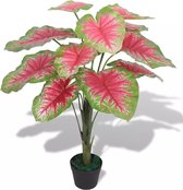 vidaXL Kunst caladium plant met pot 70 cm groen en rood