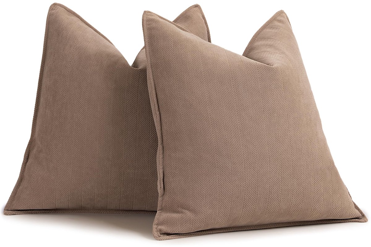 Ibenzoa® Set van 2 Luxe Chenille Kussenhoezen voor Stijlvolle Woondecoratie, 40 x 40 cm, Zacht en Elegant Design