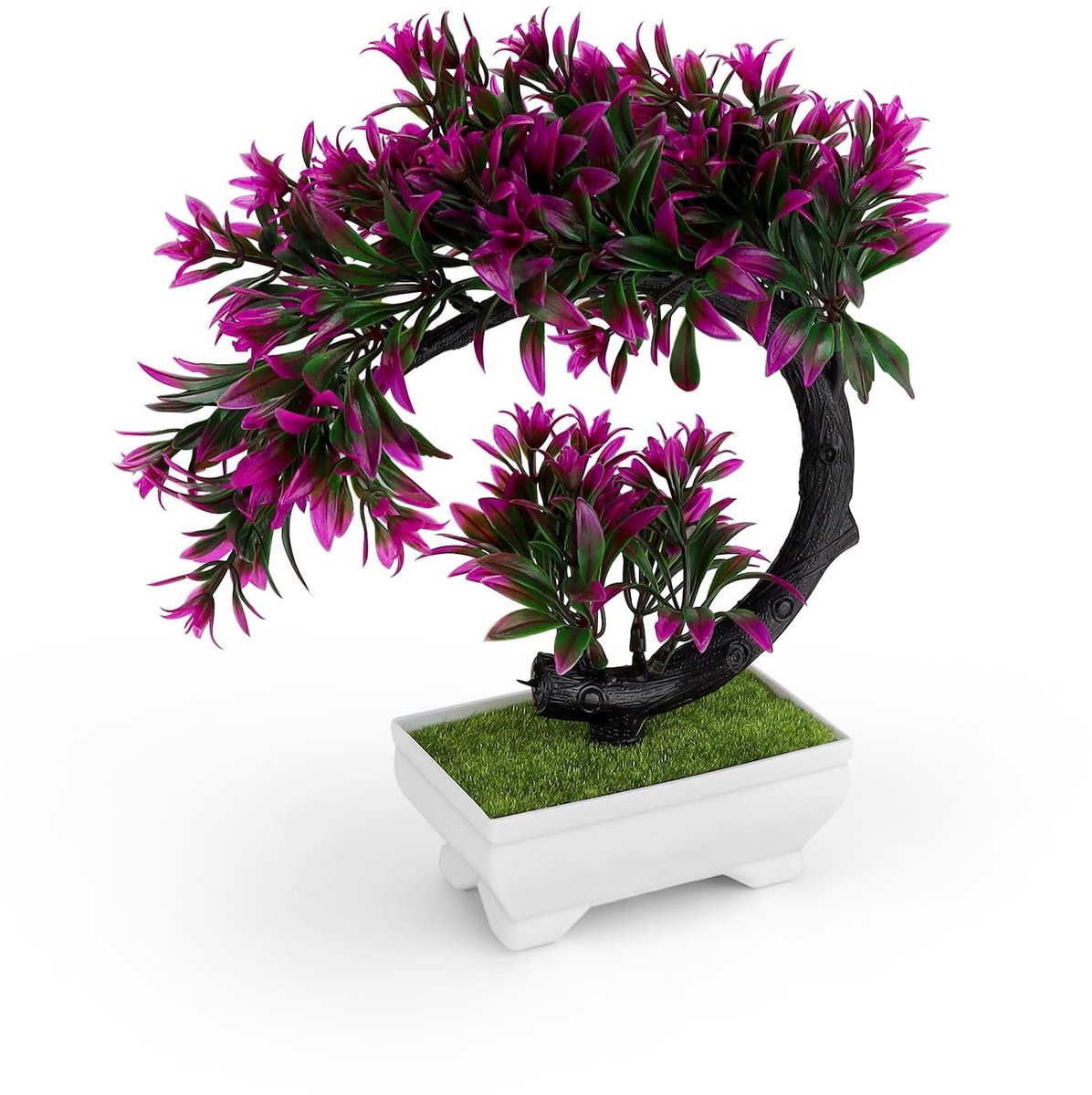 Ibenzoa Realistisch Kunstige Miniatuur Boom voor Binnen- en Buitendecoratie met Langdurige Kleurenpracht paars