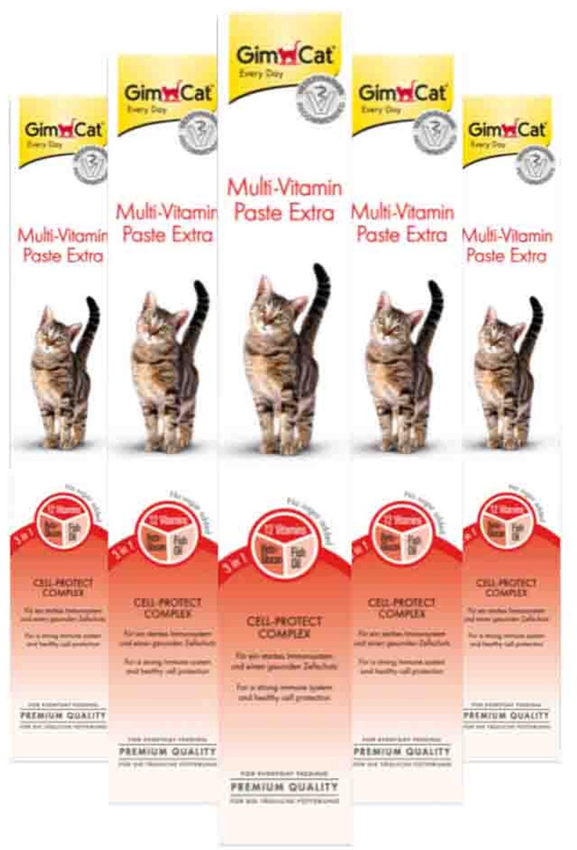 GimCat Multi-vitaminepasta - 10 x 50 gr - Voordeelverpakking