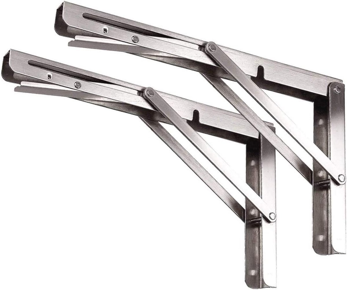 Opklapbare plankdrager 20,3 cm - Ruimtebesparende Heavy-Duty Beugels voor Wandmontage