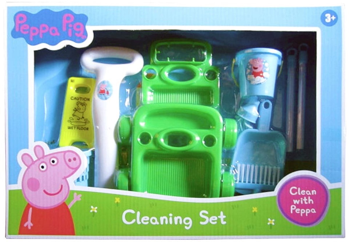 Peppa Pig schoonmaakset - Cleaning set - Emmer Dweil Stoffer Blik - cadeau