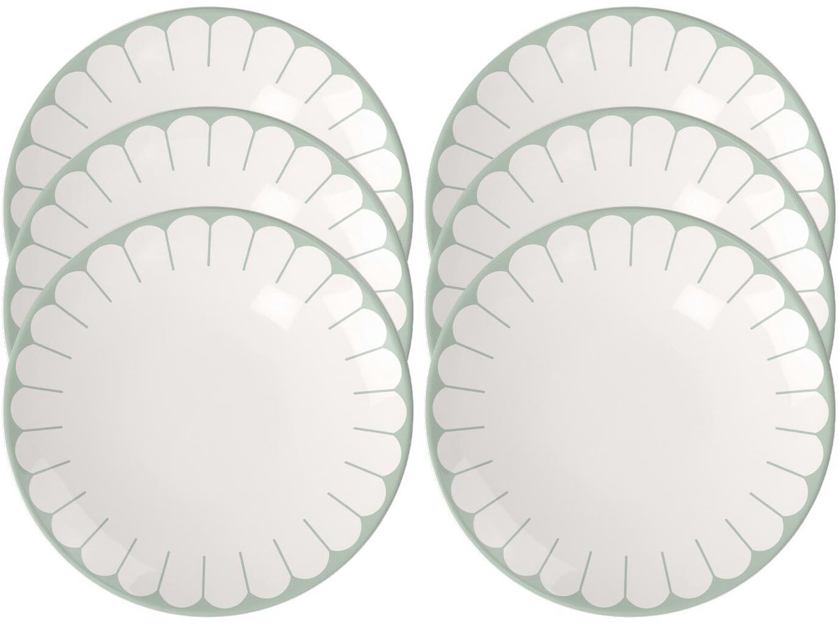 Frühstücksteller Fleur Couleur ø 21,2 cm Set van 6