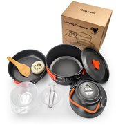 Yeslandlopen-Camping Kookset - 10-delig - Pannenset campingkooksets