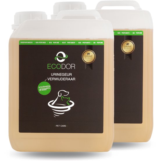 Ecodor UF2000 4Pets - Urinegeur Verwijderaar - 2x 2500ml - Ecologische ontgeurder - Ongeparfumeerd