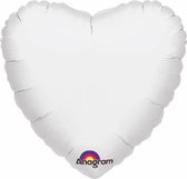 Folie ballon hart wit 46 x 49 cm - .