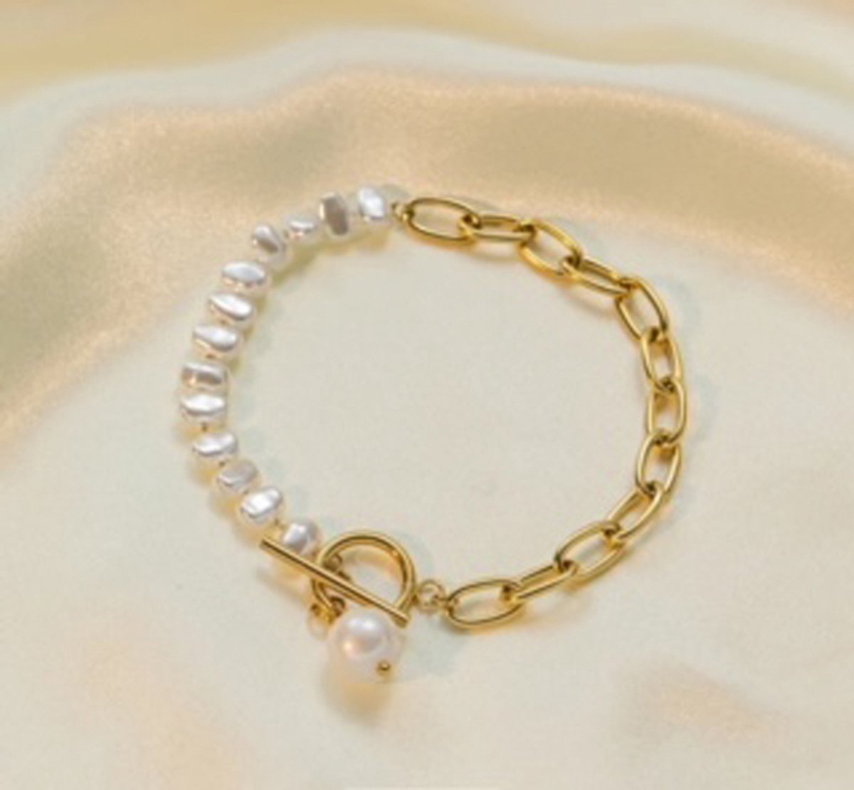 JP Family Jewelry - Luxe Armband - Dubbel Verguld RVS, Lengte 17 - 18 cm