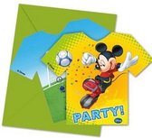 Mickey Mouse Uitnodigingen 6st