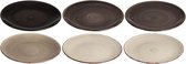 Cookinglife Assiettes Plates Delice Gris – Ø 26,5 cm – Set de 6 – Assiettes en Grès avec Glaçure Réactive Gris Clair – Résistantes aux Rayures – Passe au Lave-Vaisselle et au Micro-ondes – Empilables