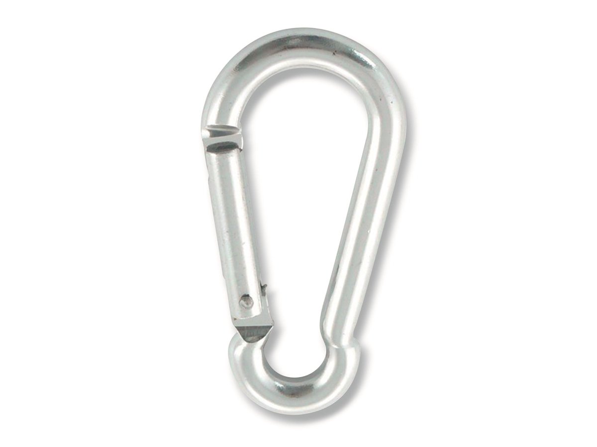 MARINETECH Karabijnhaak Aluminium, zilver, 5x50 mm