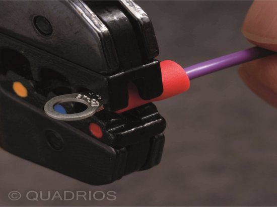Quadrios 22C441 Cosse à oeillet Section max.=1.5 mm² Ø du trou=4.3 mm partiellement isolé rouge 1 set