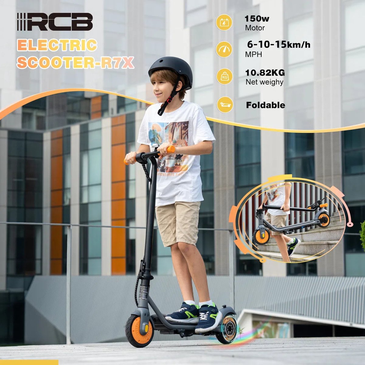 Zhejiang Kuantu Elektrische Step Roze Opvouwbaar 150W 6-15 km/u - afbeelding 3