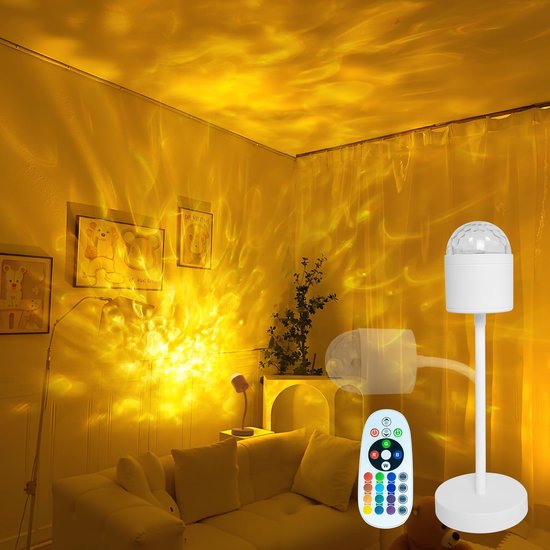 Projecteur LED Aurore/cristal étoilé - 16 Couleurs, Télécommande, Alimentation USB - Neuf, Marque Mxtimwan