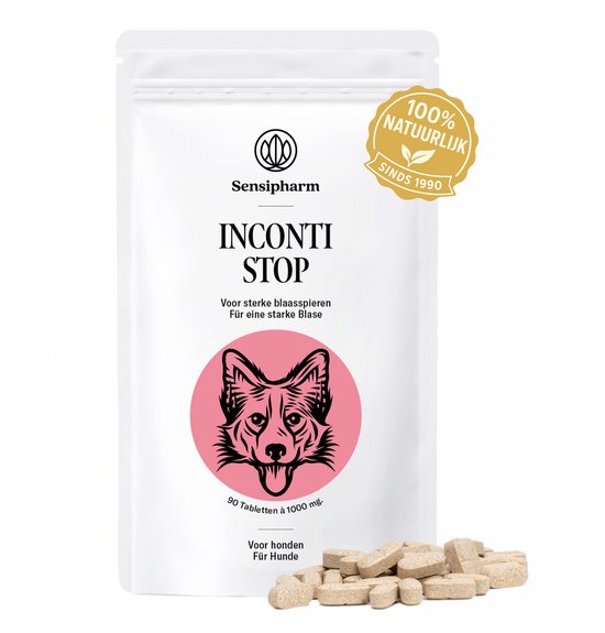 Sensipharm Inconti Stop Hond – Tegen Urineverlies & Incontinentie – 90 Tabletten