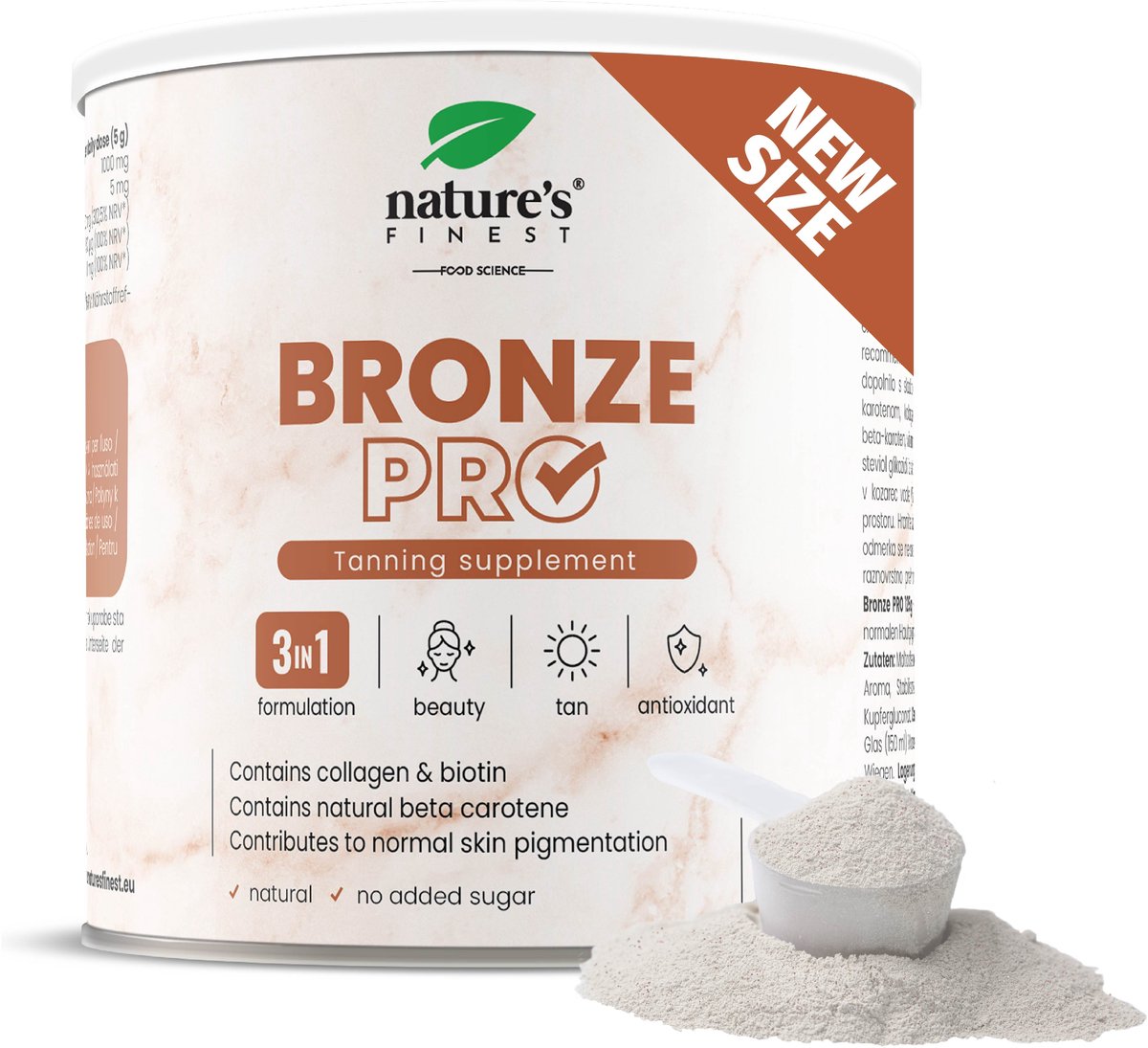 Goedkoopste Nature's Finest Bronze Pro – 3-in-1 Bruiningssupplement voor Zomer & Zon – Sneller en Mooier Bruin met Bètacaroteen, Collageen, Biotine & Vitamines – Ondersteunt Huid, Haar & Langdurige Bruining - Drinkbare zelfbruiner