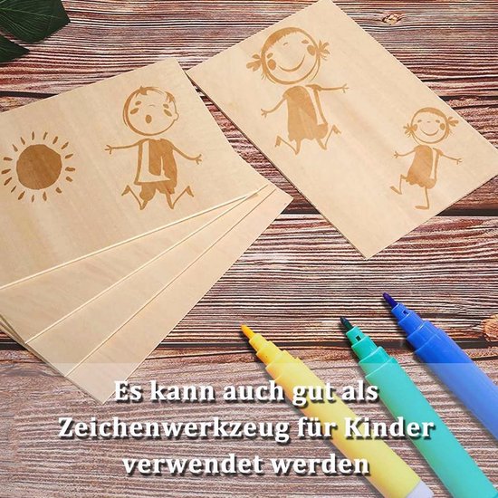 Ticeed Multiplexplaten, 8 stuks, 1,5 mm, houten platen voor knutselen
