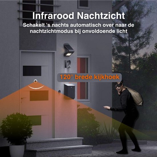 Slimme Video Deurbel met Camera en Gong Inclusief App - 1080P Full HD Wifi Deurspion - Digitaal Kijkgaatje - Grijs — afbeelding 3