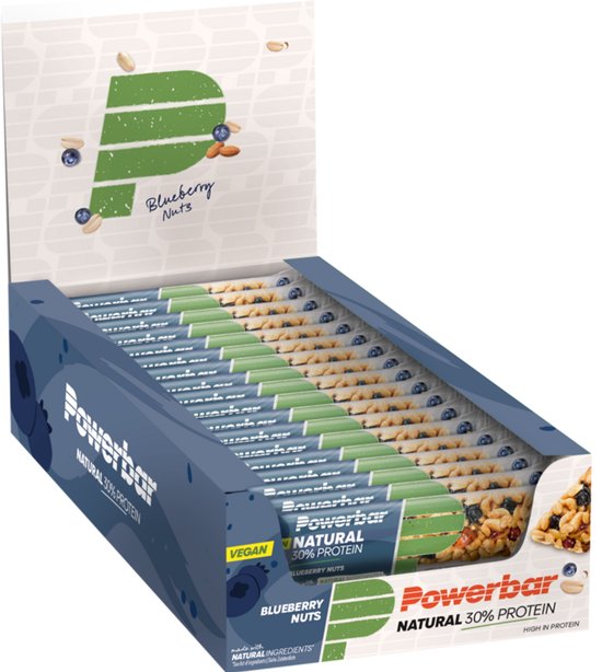 Barre protéinée Natural Powerbar - Vegan - Nuts de myrtille (18x40g)