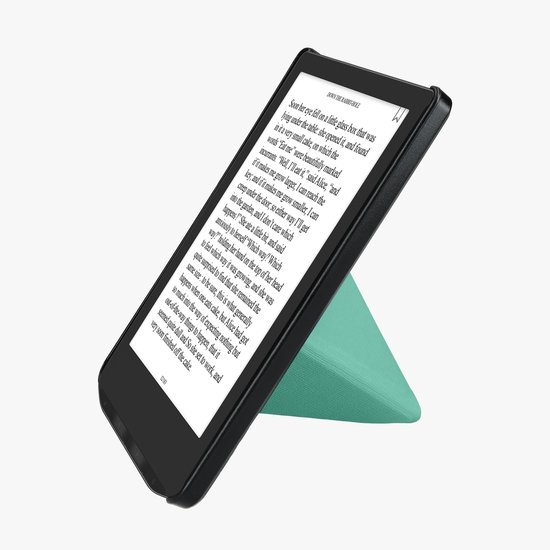 kwmobile e-reader hoesje geschikt voor Pocketbook Verse / Verse Lite / Verse Pro / Color / Vivlio Light/Light HD hoes - Ereader flip case met standaard - E reader cover van kunstleer - In mintgroen van Merkloos — afbeelding 4