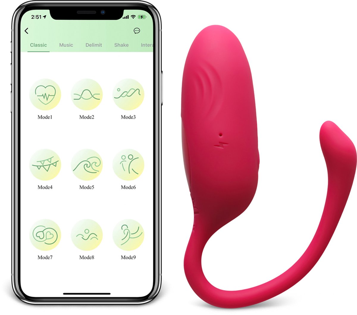 Wearable Vibrator met App – Draadloze Koppelvibrator met 9 Modi & Clitorisstimulatie – Smartphone Controlled Seksspeeltje
